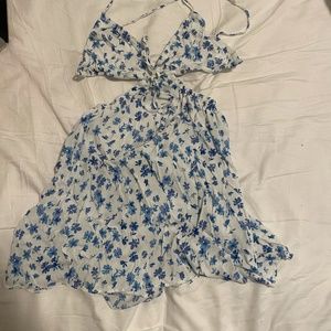 floral cutout dress